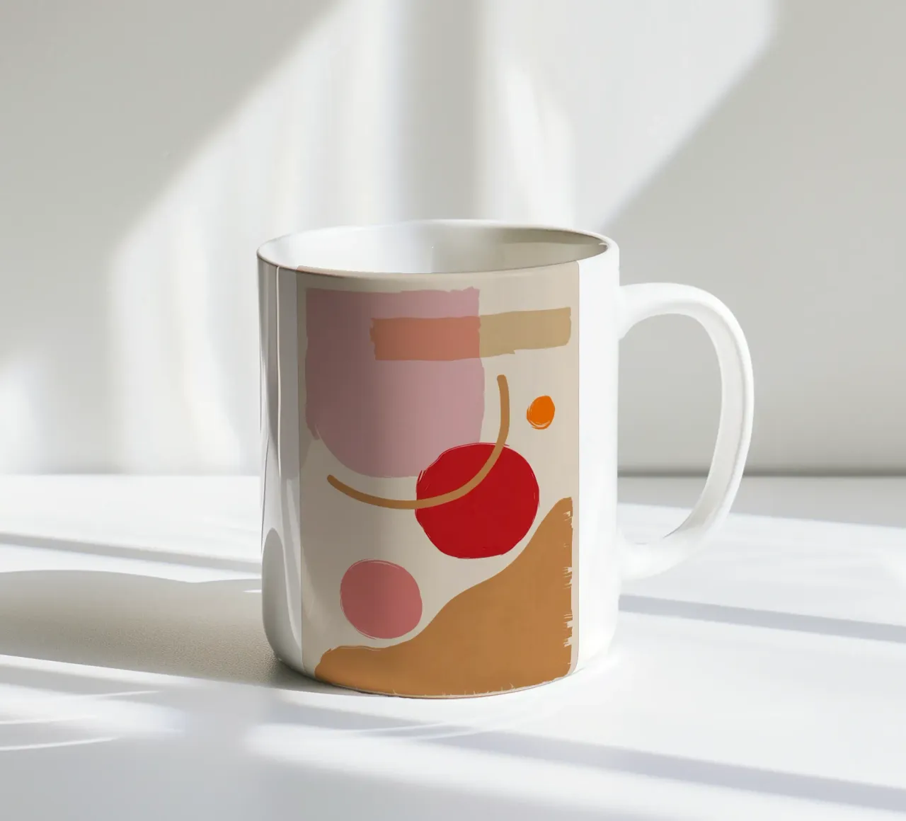 Blush Abstract Compositie keramische mok van Sun Riser