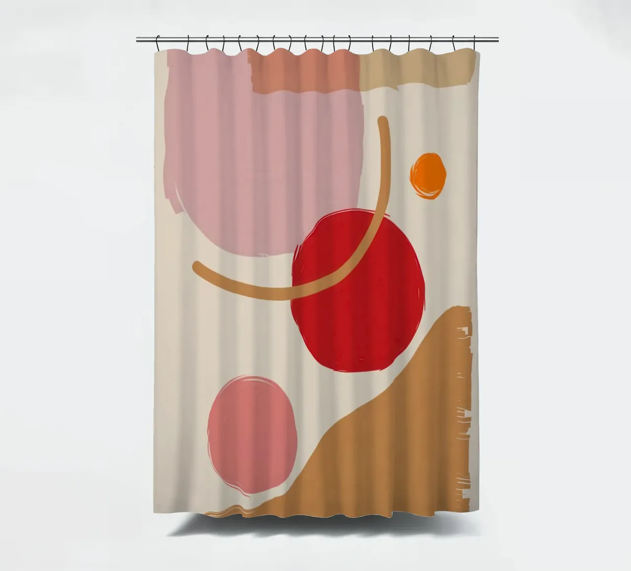 Blush Abstract Compositie douchegordijn van Sun Riser