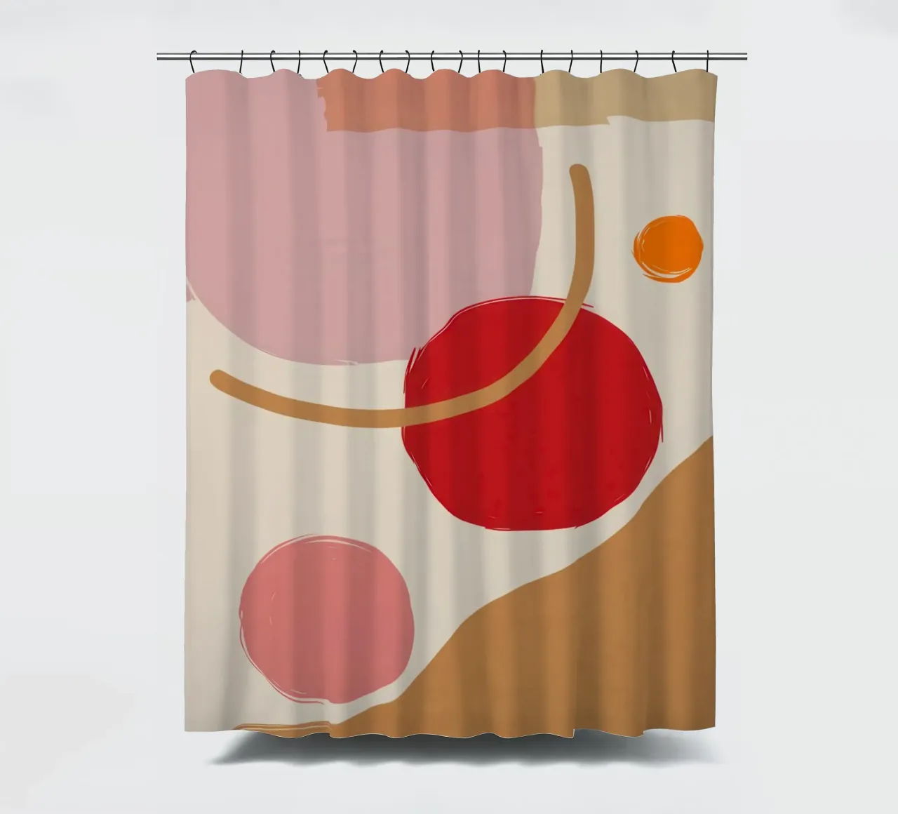 Blush Abstract Compositie douchegordijn van Sun Riser