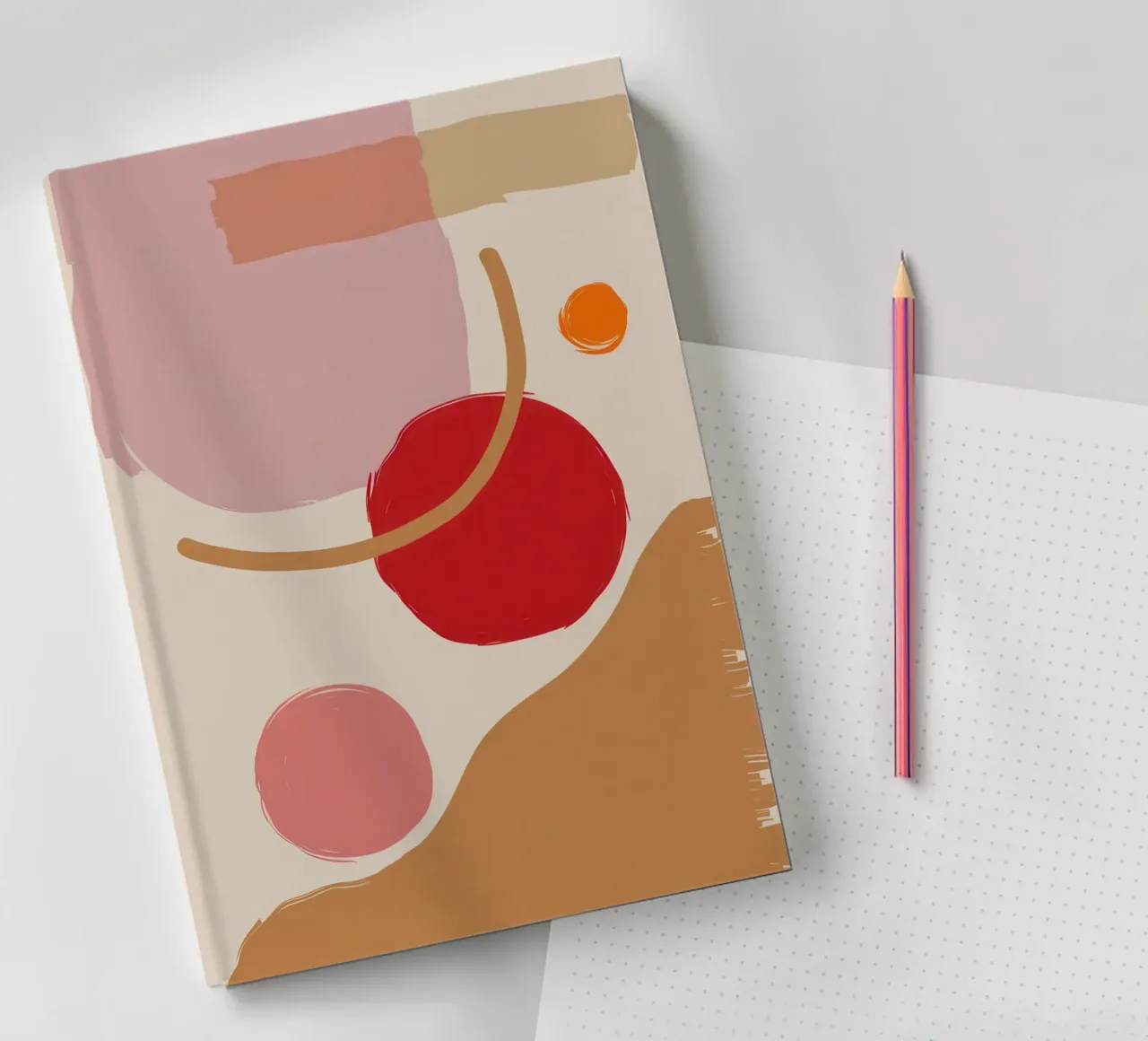 Blush Abstract Composition notebook by Sun Riser