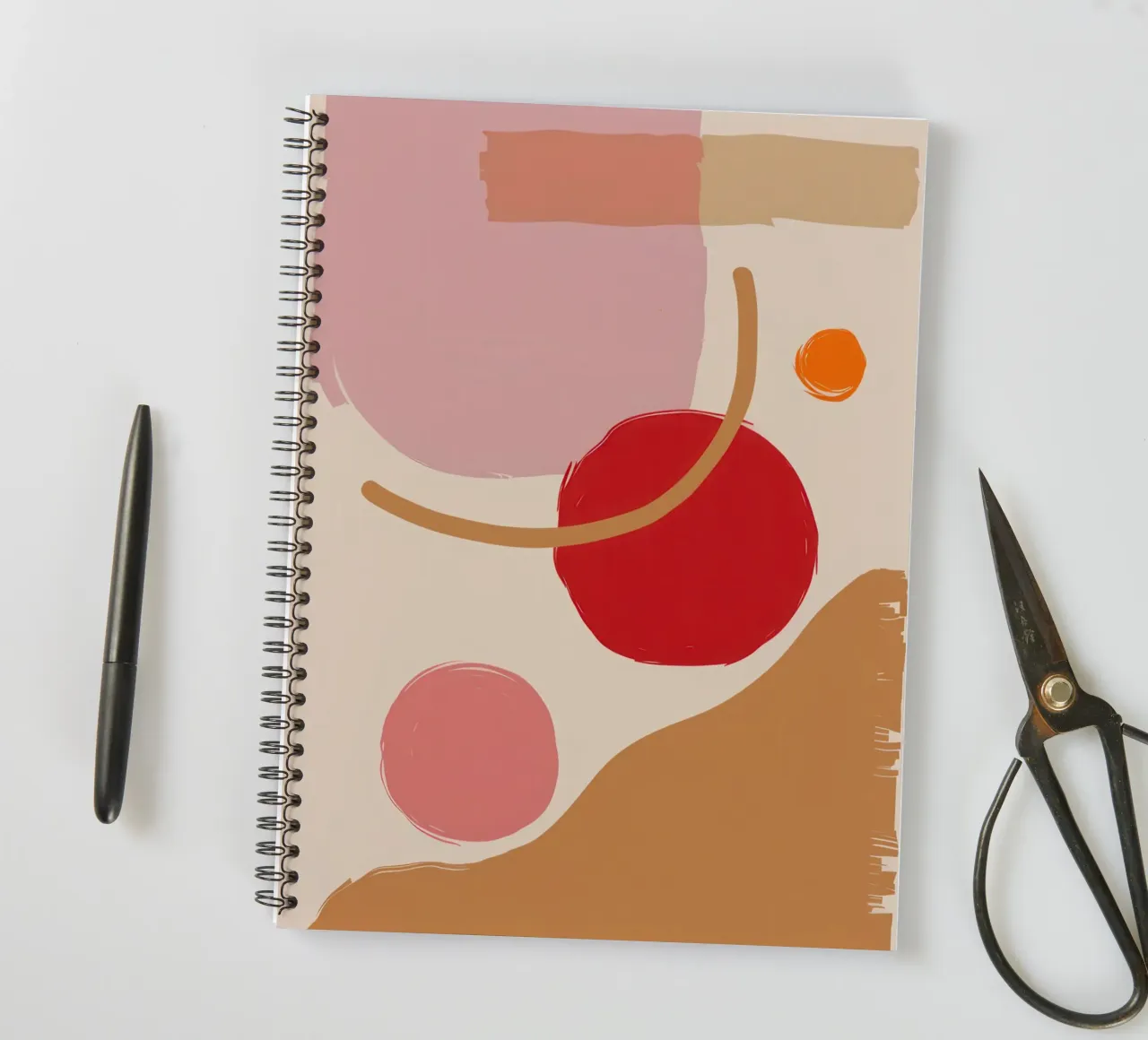 Blush Abstract Composition spiral notebook by Sun Riser