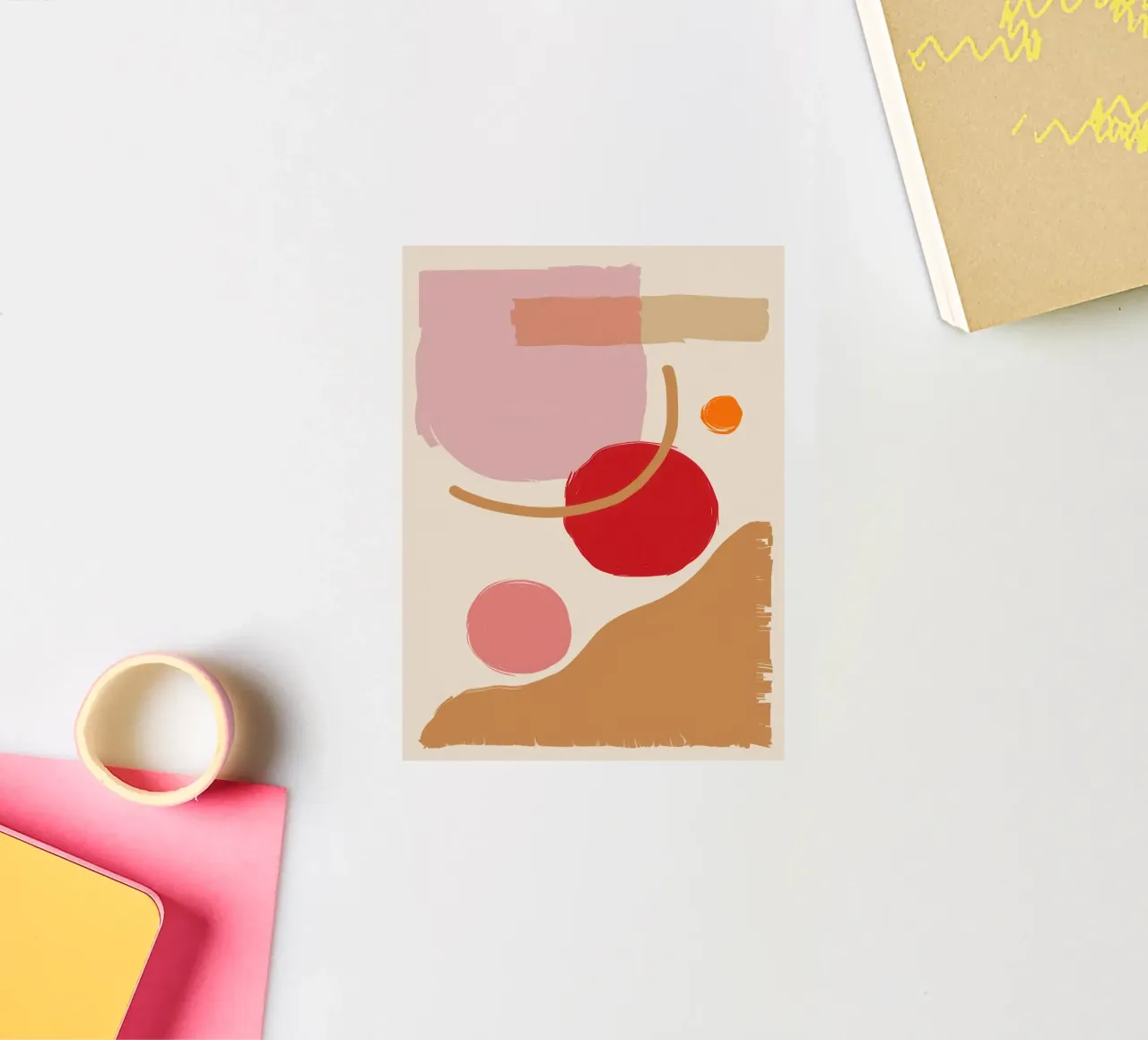 Blush Abstrakte Komposition Sticker von Sun Riser