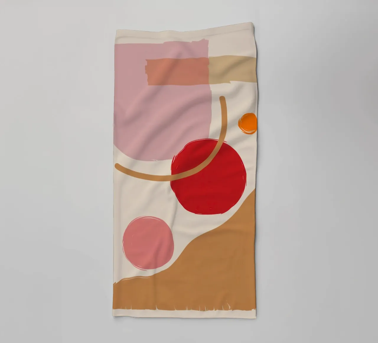 Blush Abstract Compositie badhanddoek van Sun Riser