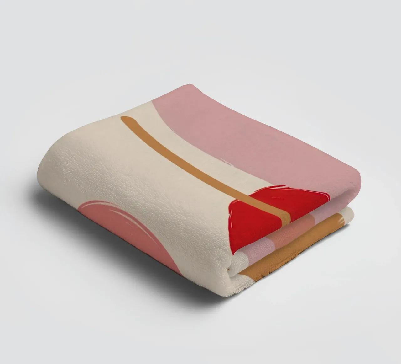 Blush Abstract Compositie badhanddoek van Sun Riser