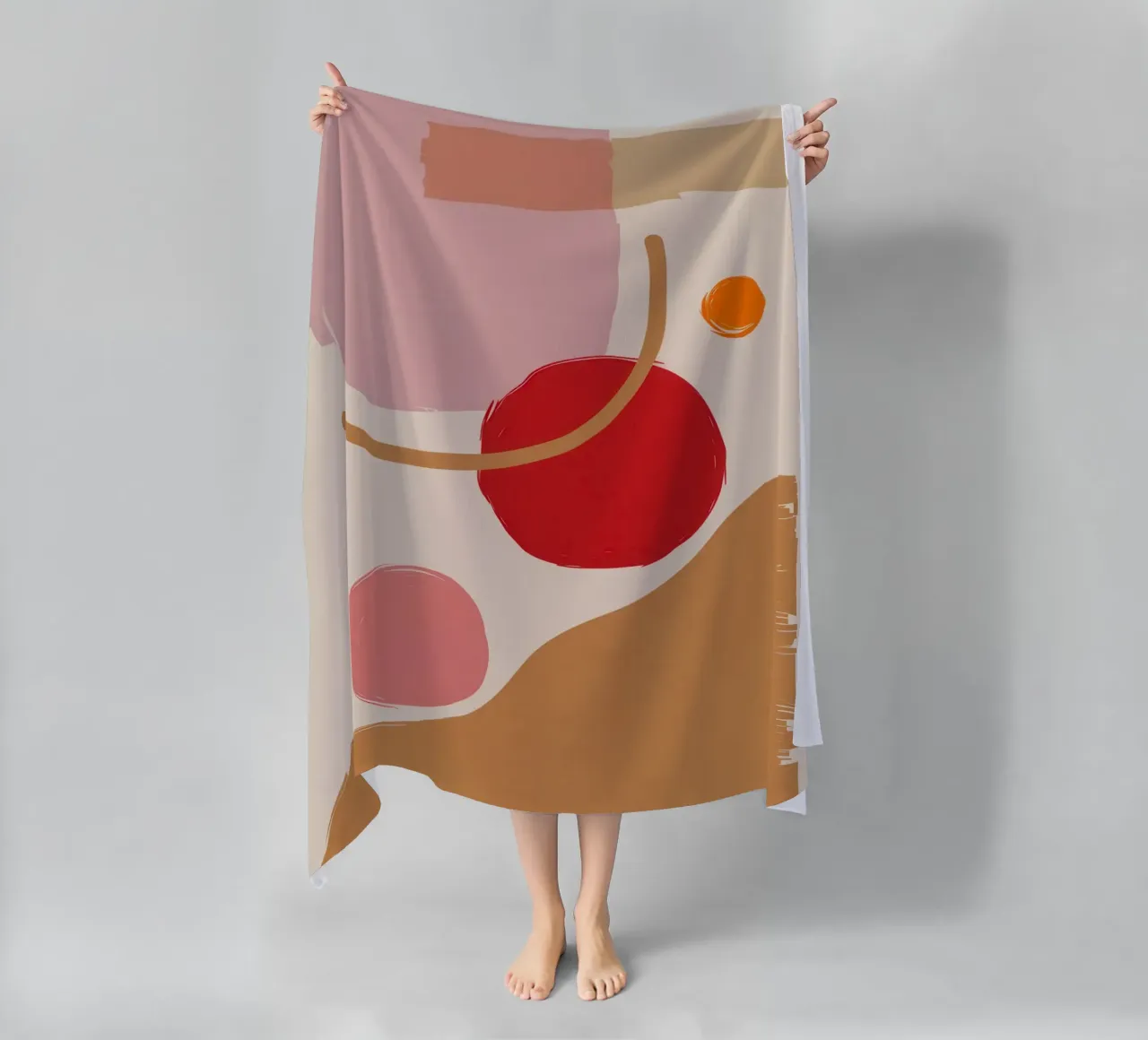 Blush Abstrakte Komposition Strandtuch von Sun Riser