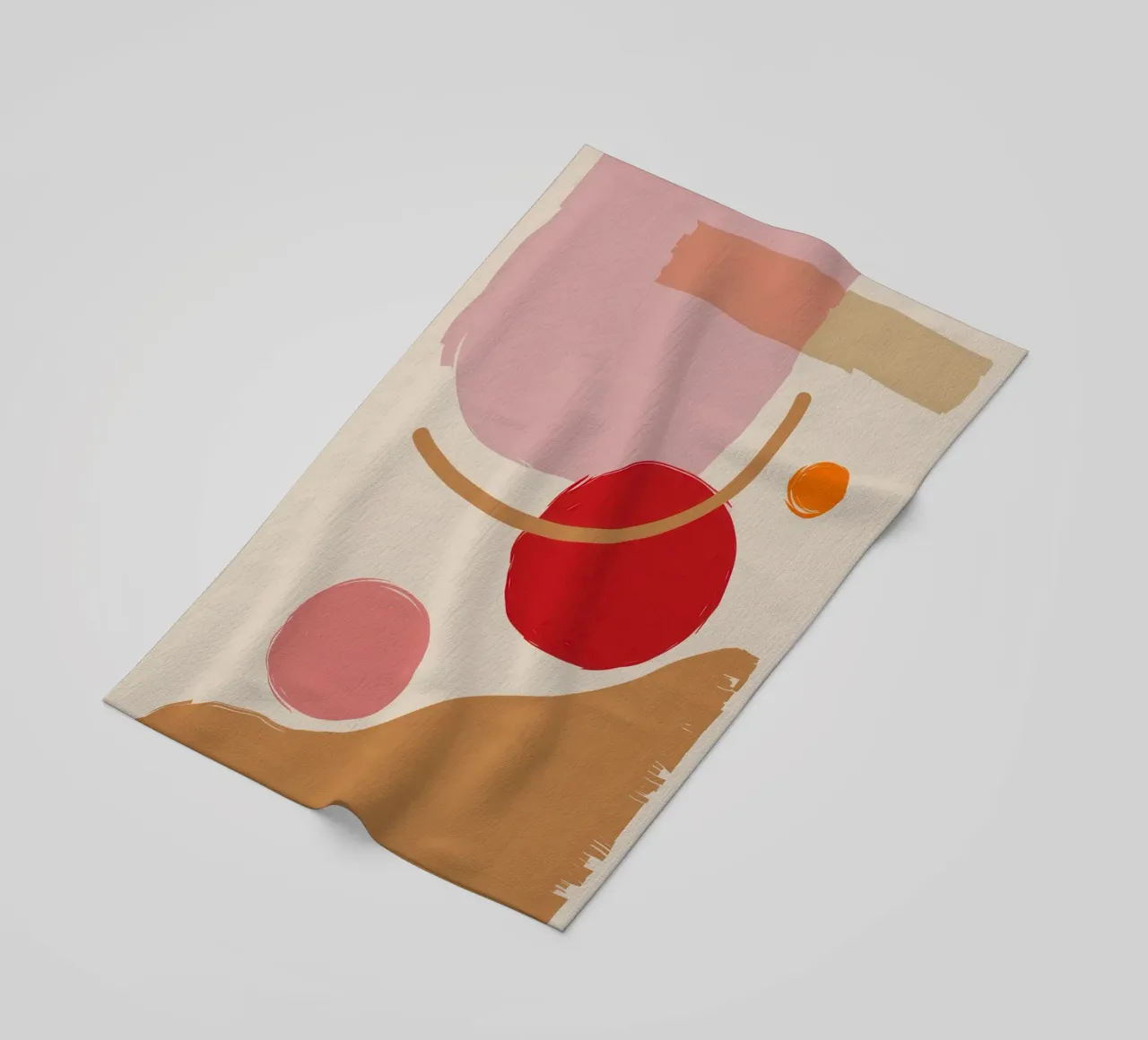 Blush Abstrakte Komposition Strandtuch von Sun Riser
