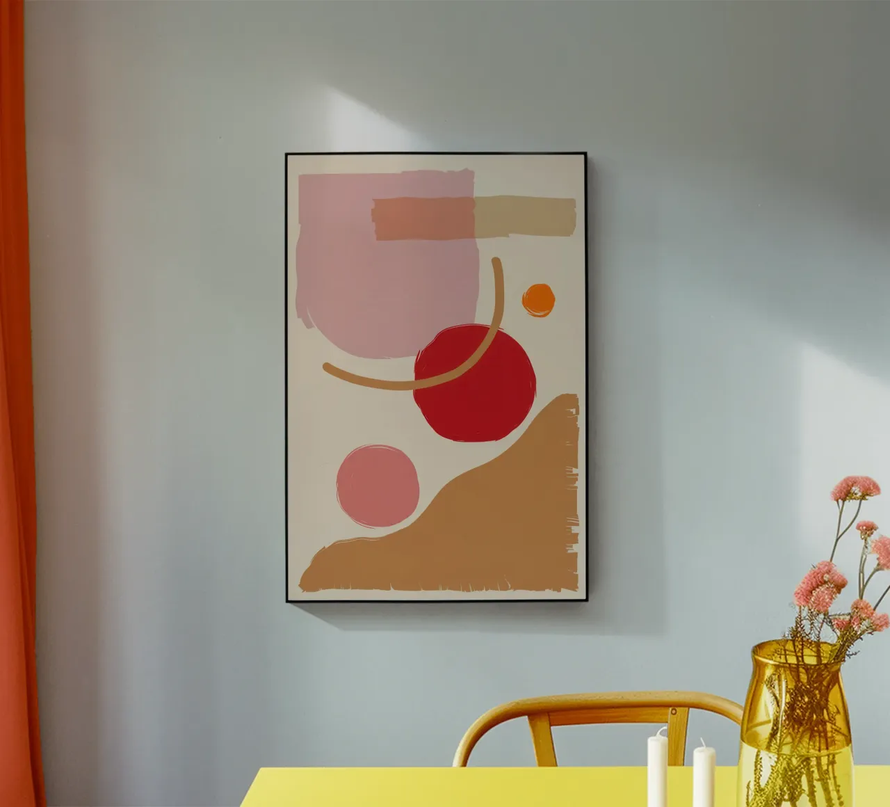 Blush Abstract Compositie acryl van Sun Riser