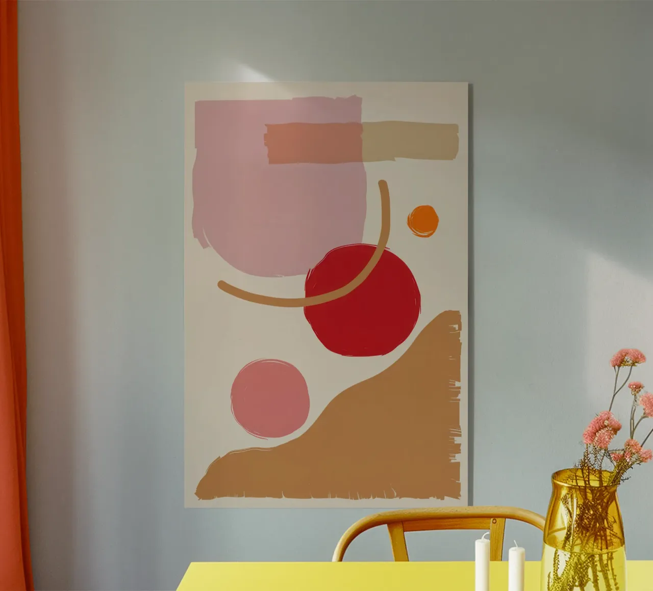 Blush Abstract Compositie acryl van Sun Riser