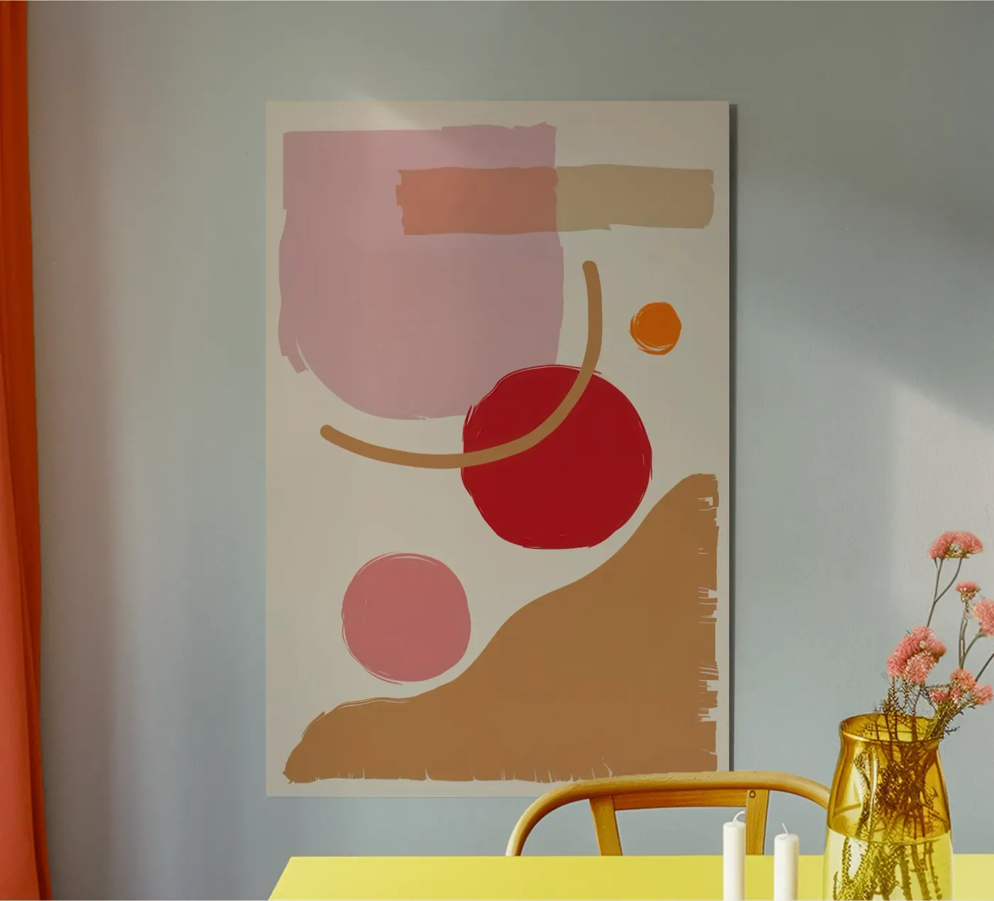 Blush Abstract Composition forex plate by Sun Riser