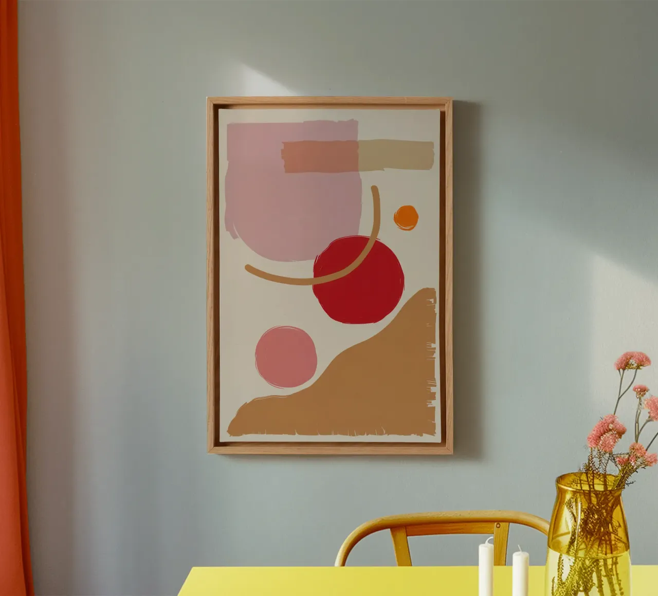 Blush Abstract Compositie canvas van Sun Riser