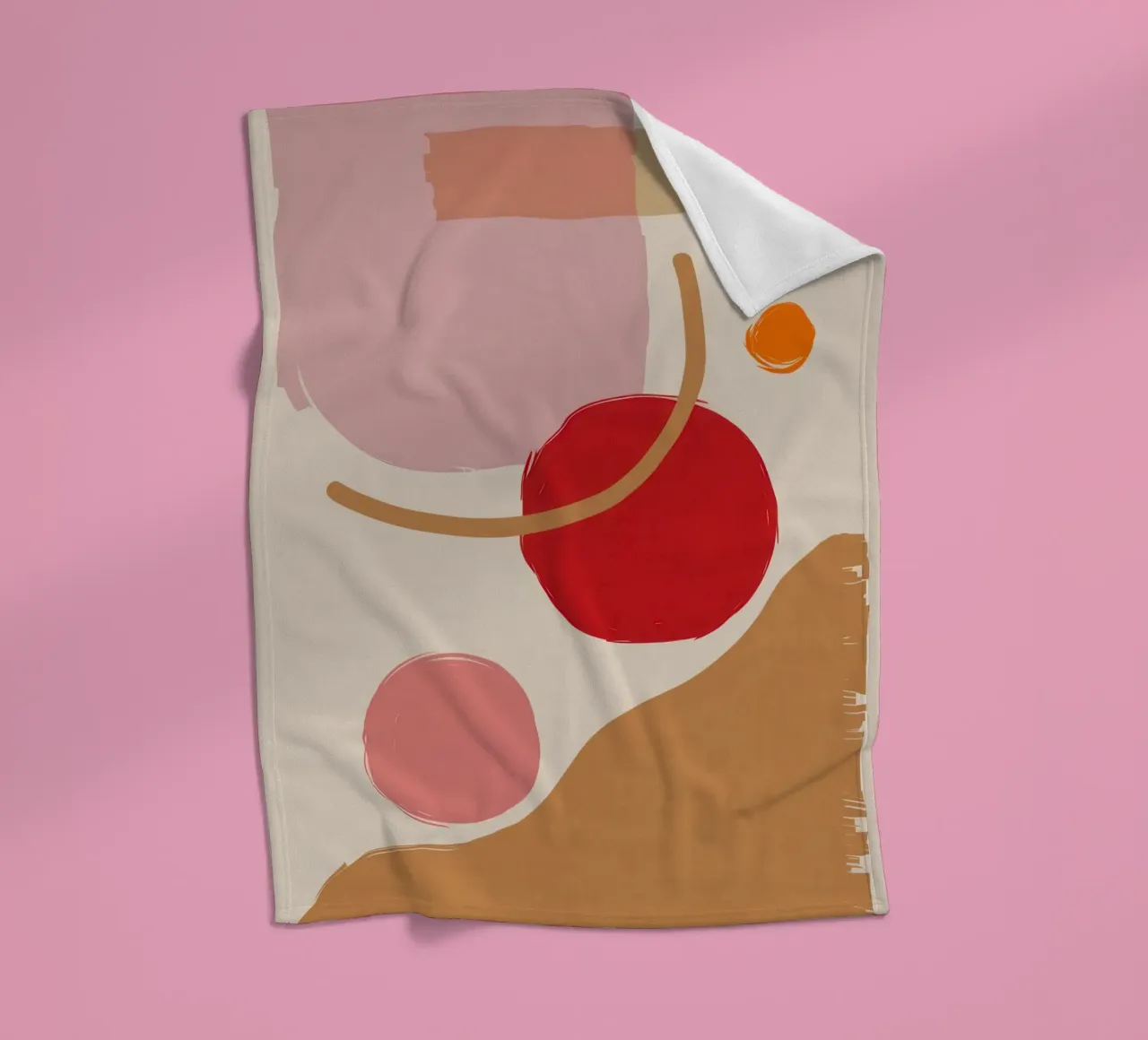 Blush Abstract Compositie fleecedeken van Sun Riser
