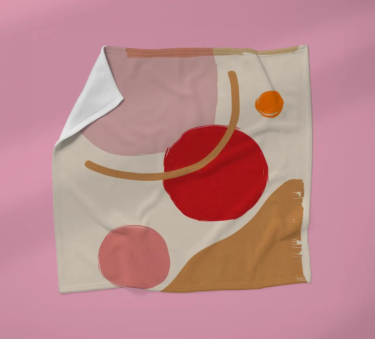 Blush Abstract Compositie fleecedeken van Sun Riser