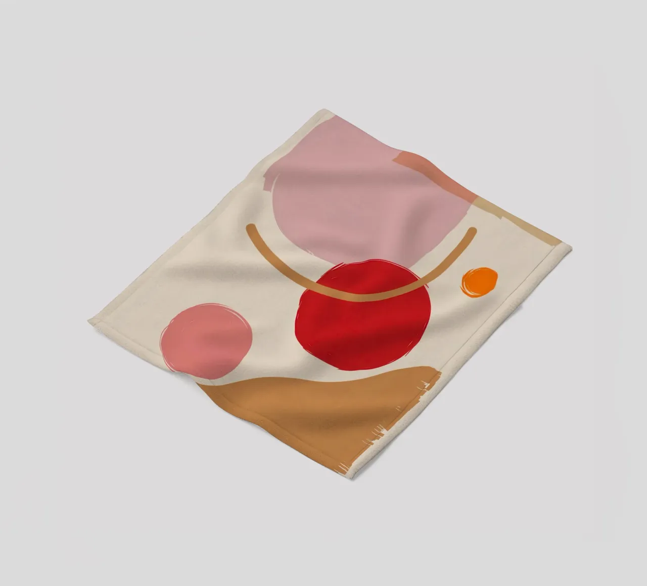 Blush Abstract Compositie fleecedeken van Sun Riser