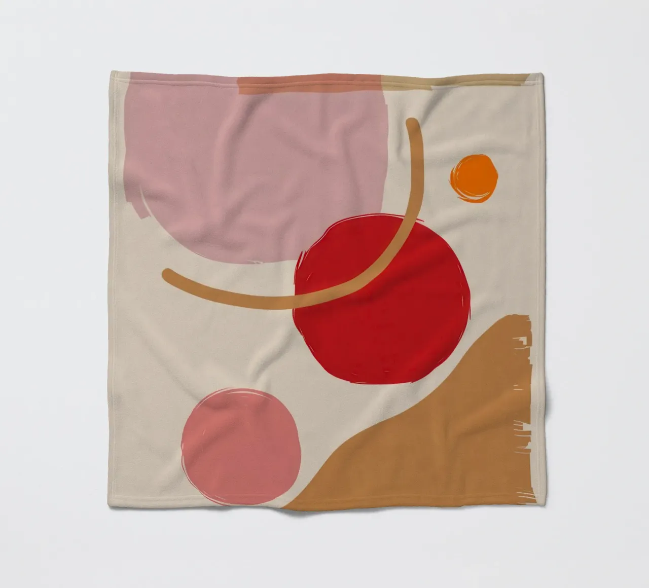 Blush Abstract Compositie fleecedeken van Sun Riser