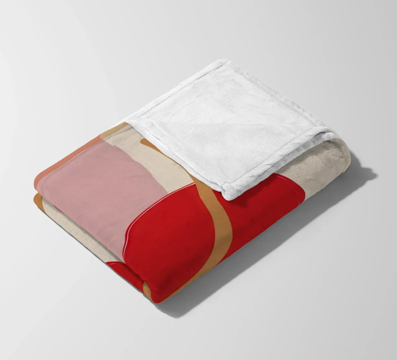 Blush Abstract Compositie fleecedeken van Sun Riser