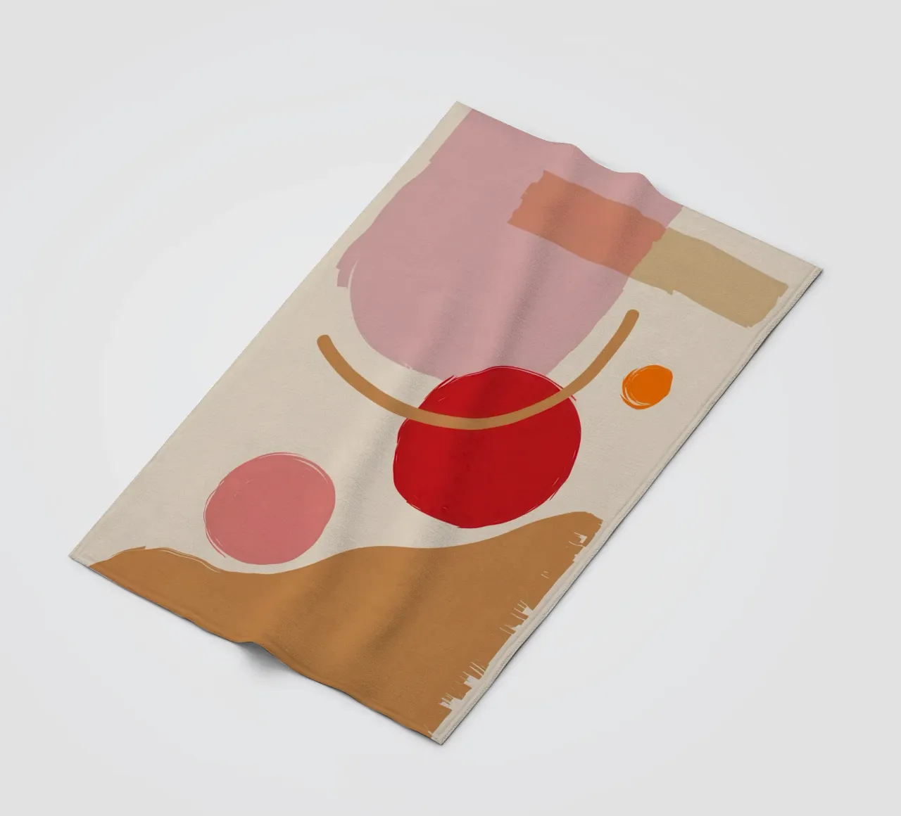 Blush Abstract Compositie fleecedeken van Sun Riser