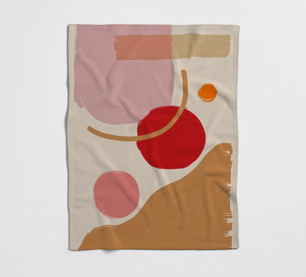 Blush Abstract Compositie fleecedeken van Sun Riser