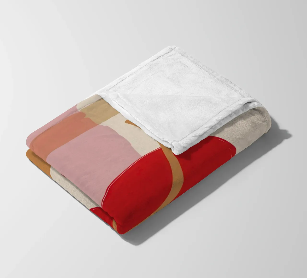 Blush Abstract Compositie fleecedeken van Sun Riser