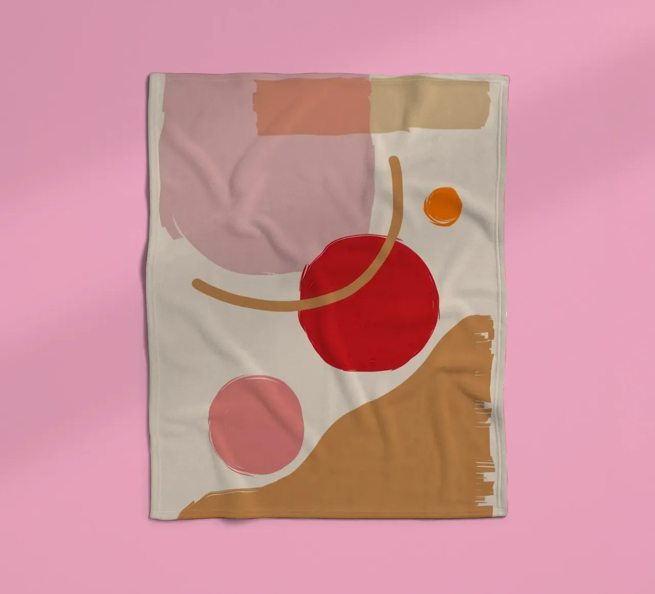Blush Abstract Compositie fleecedeken van Sun Riser