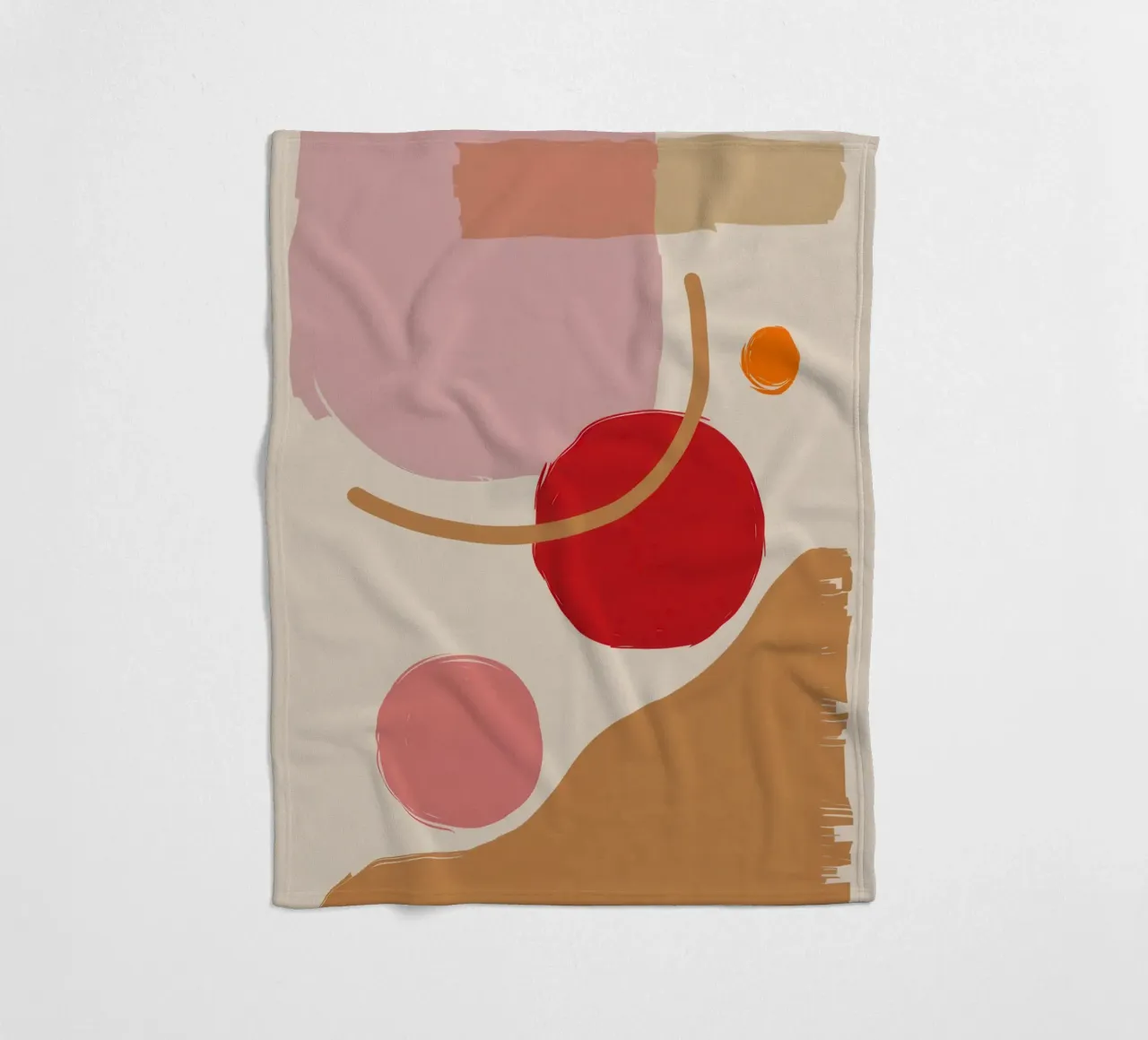 Blush Abstract Compositie fleecedeken van Sun Riser