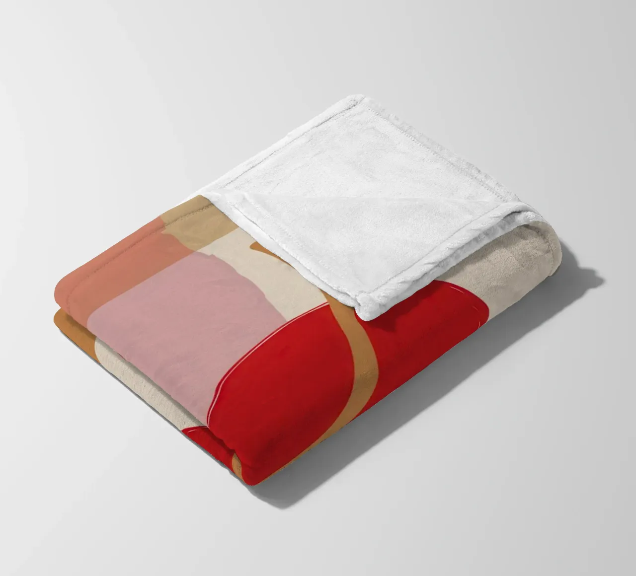 Blush Abstract Compositie fleecedeken van Sun Riser