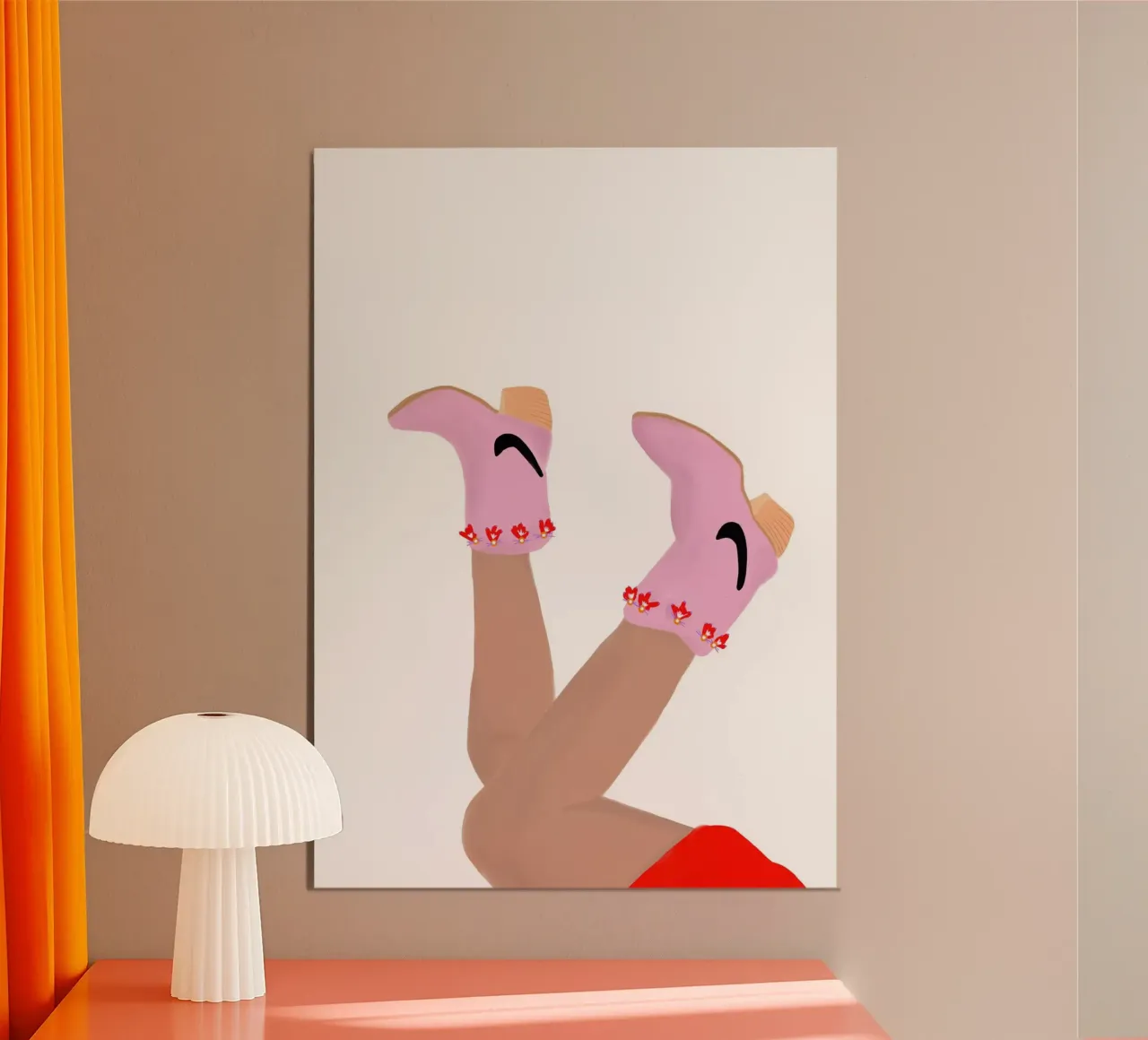 Cowgirl boho poster con telaio in plastica da Hej Ibiza by Ute Arnold