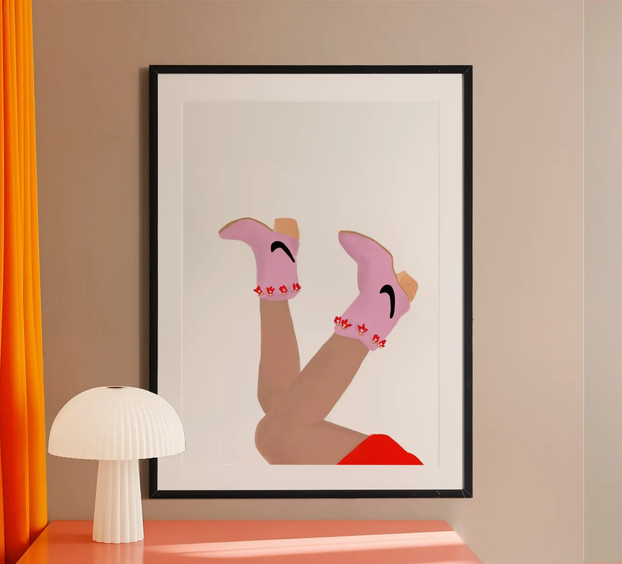 Cowgirl boho poster con telaio in plastica da Hej Ibiza by Ute Arnold