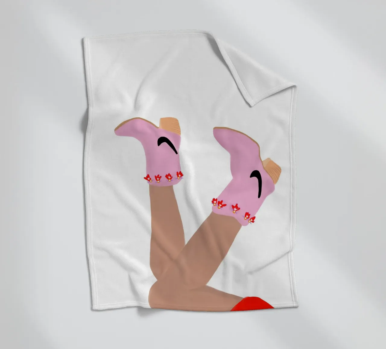 Cowgirl boho fleece blanket by Hej Ibiza by Ute Arnold
