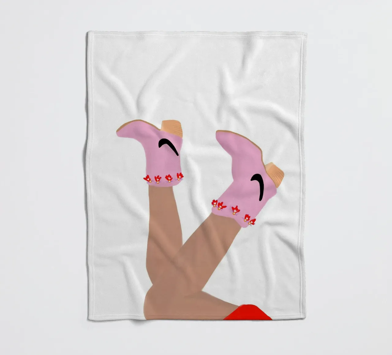 Cowgirl boho fleece blanket by Hej Ibiza by Ute Arnold