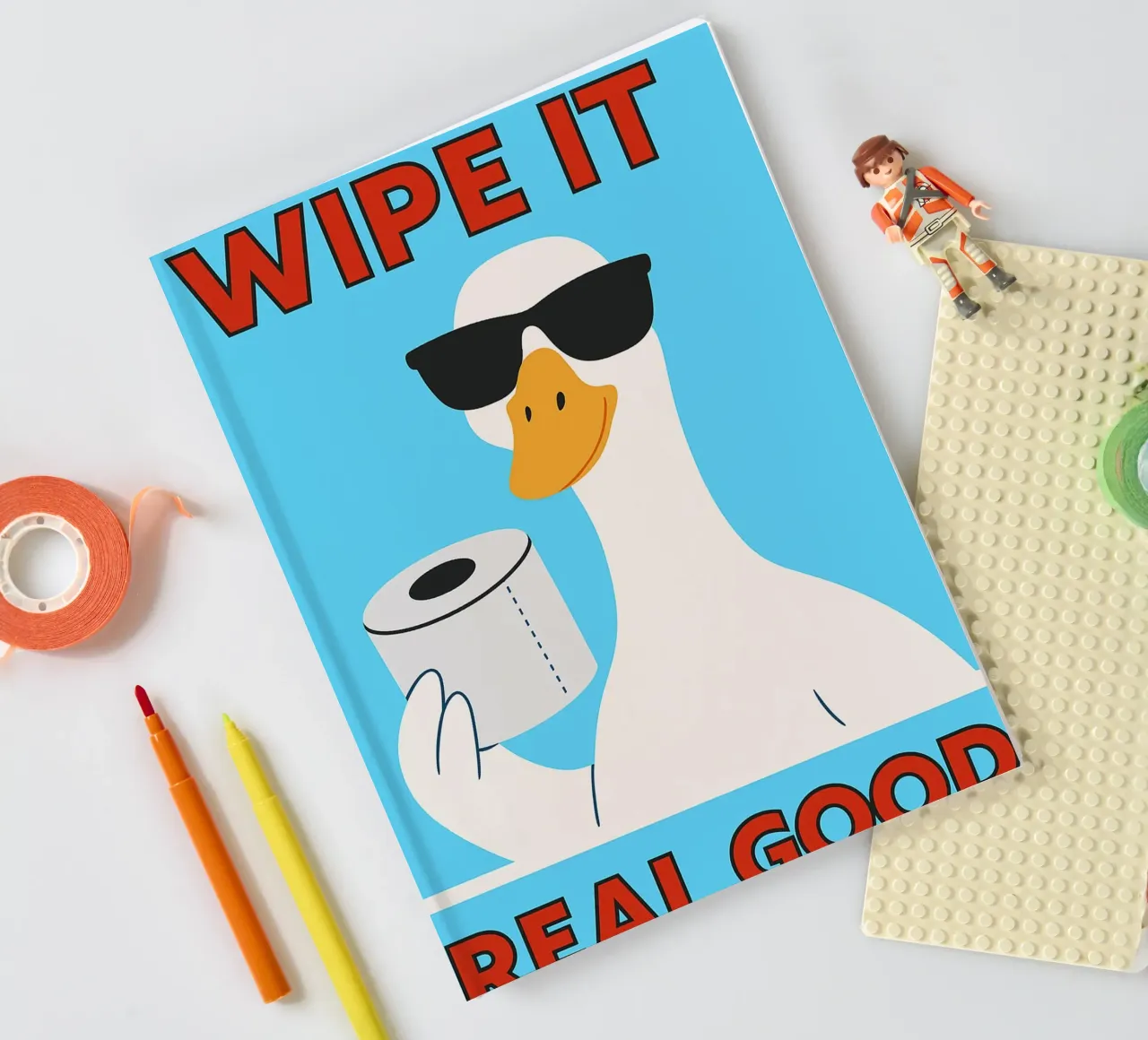 whip it real good funny duck notebook by Toolee