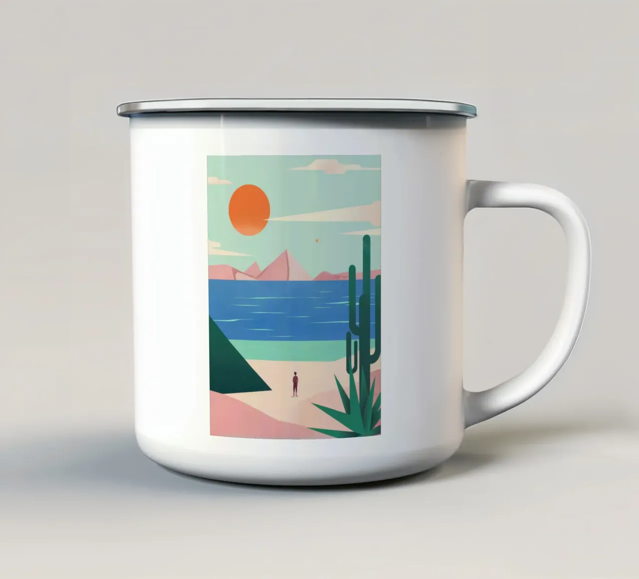 Costa del deserto minimalista tazza in smalto da Sun Riser