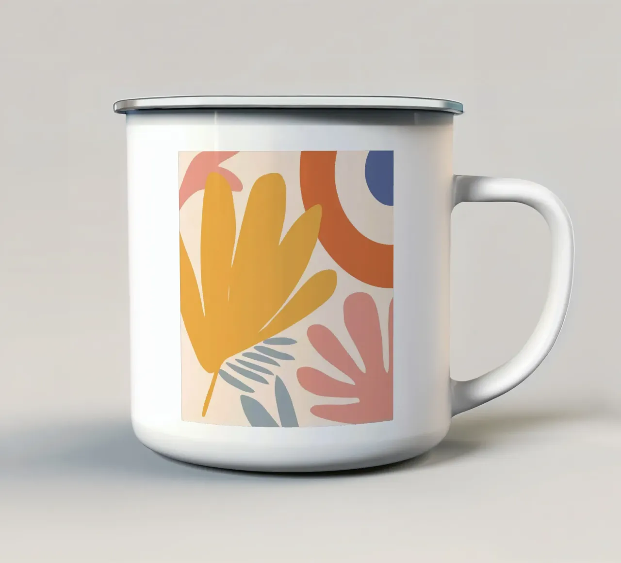Astratto floreale dorato tazza in smalto da Sun Riser