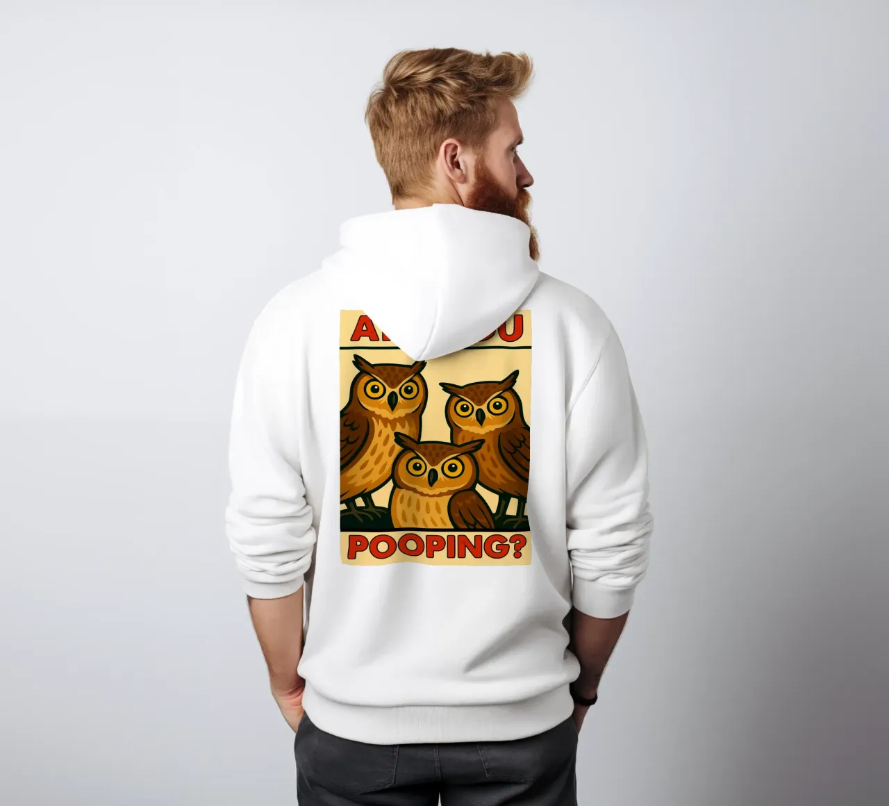 stai facendo la cacca gufo divertente felpa con cappuccio da Toolee