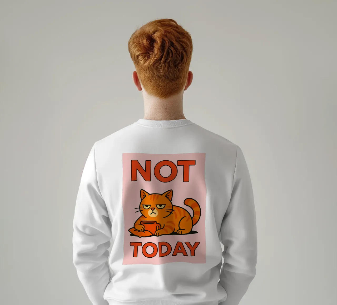 non oggi gatto divertente felpa da Toolee