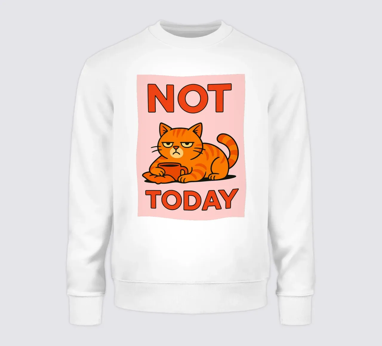 non oggi gatto divertente felpa da Toolee