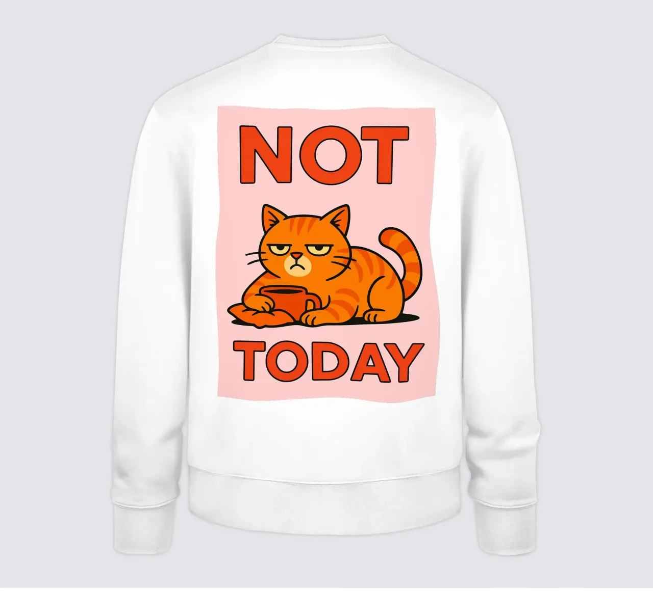 non oggi gatto divertente felpa da Toolee