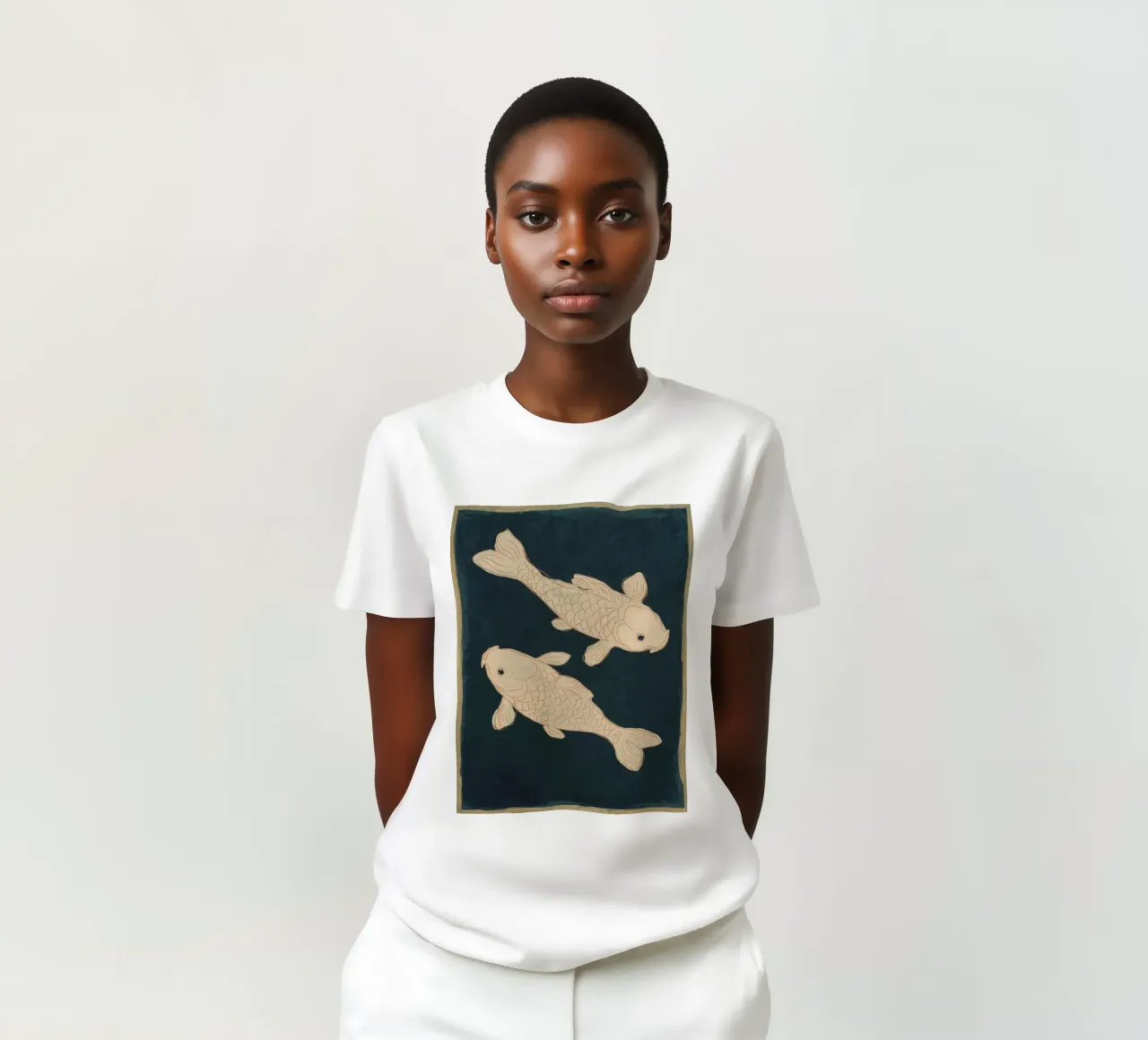 Due pesci Koi t-shirt da M.A.Z.U.N.