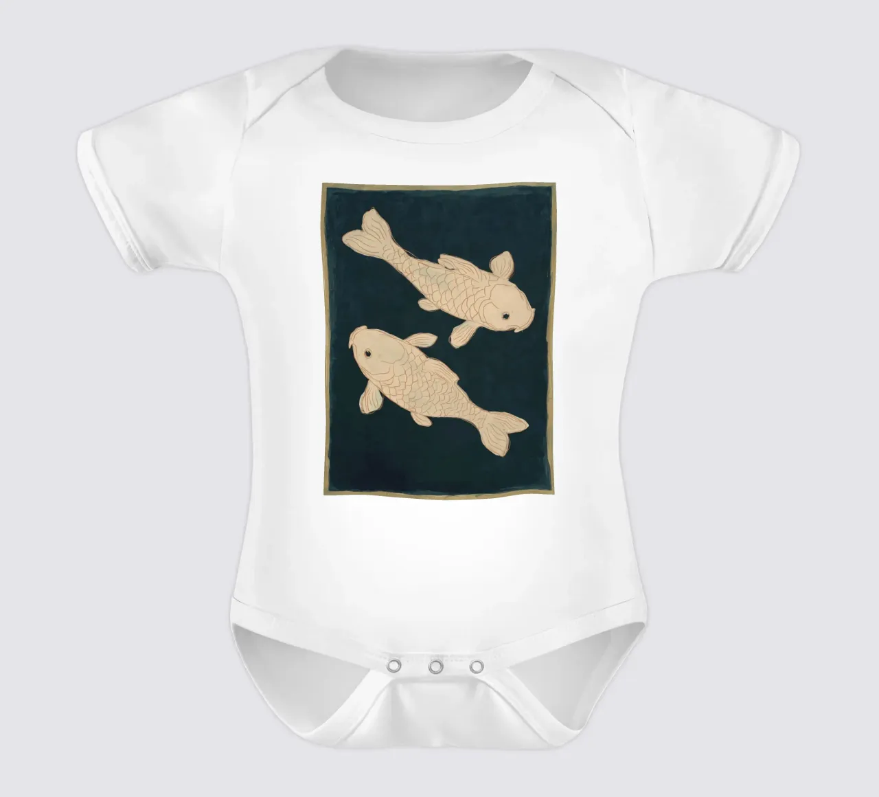 Due pesci Koi body neonato maniche corte da M.A.Z.U.N.