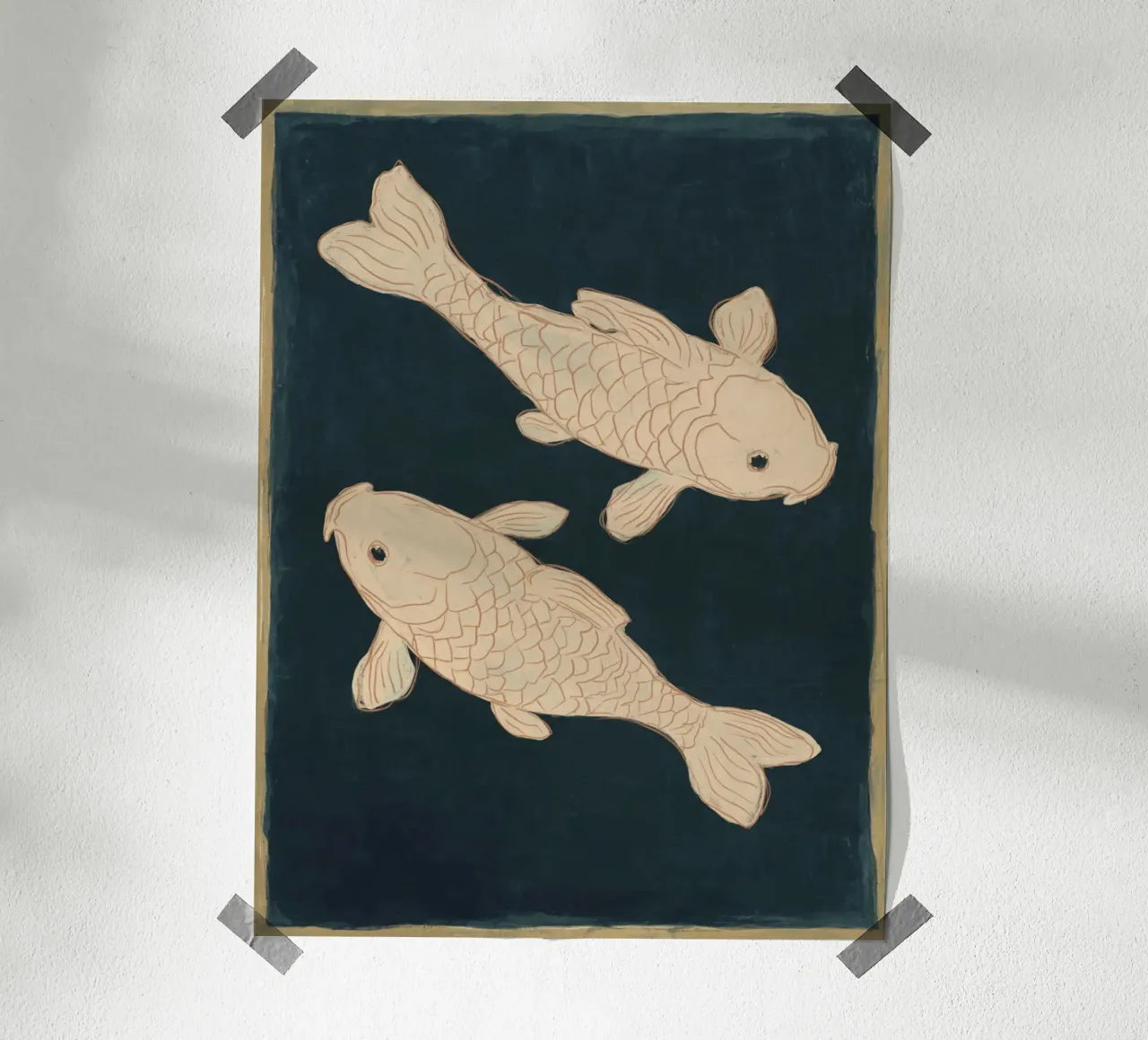 Due pesci Koi carta hahnemühle da M.A.Z.U.N.