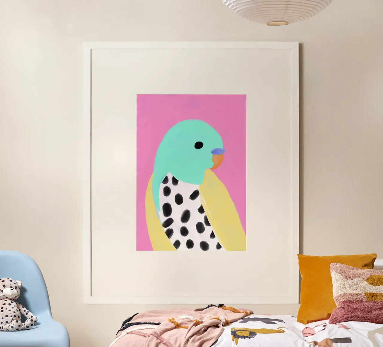 Wellensittich Hansi poster da Hej Ibiza by Ute Arnold