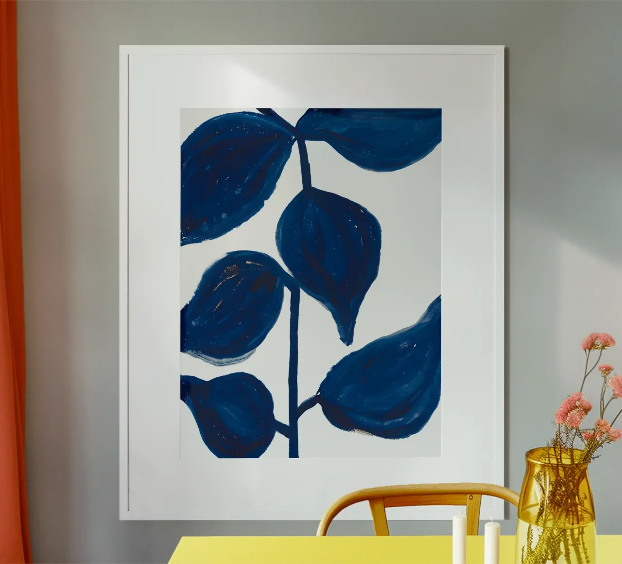 Flusso di foglie indaco poster da Studio Sori