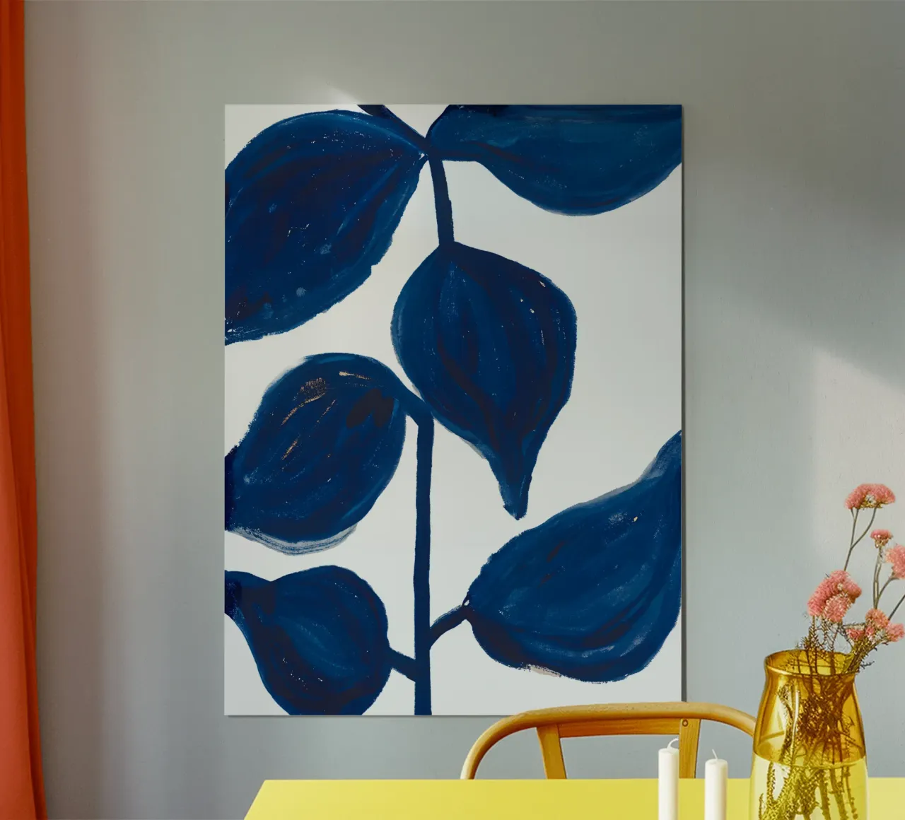 Flusso di foglie indaco poster da Studio Sori