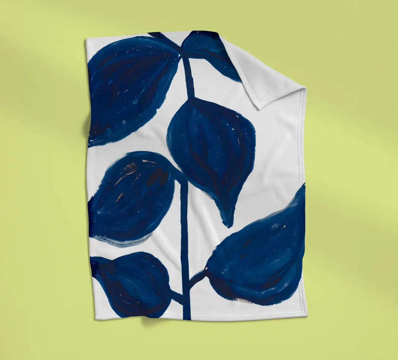 Flusso di foglie indaco coperta in pile da Studio Sori