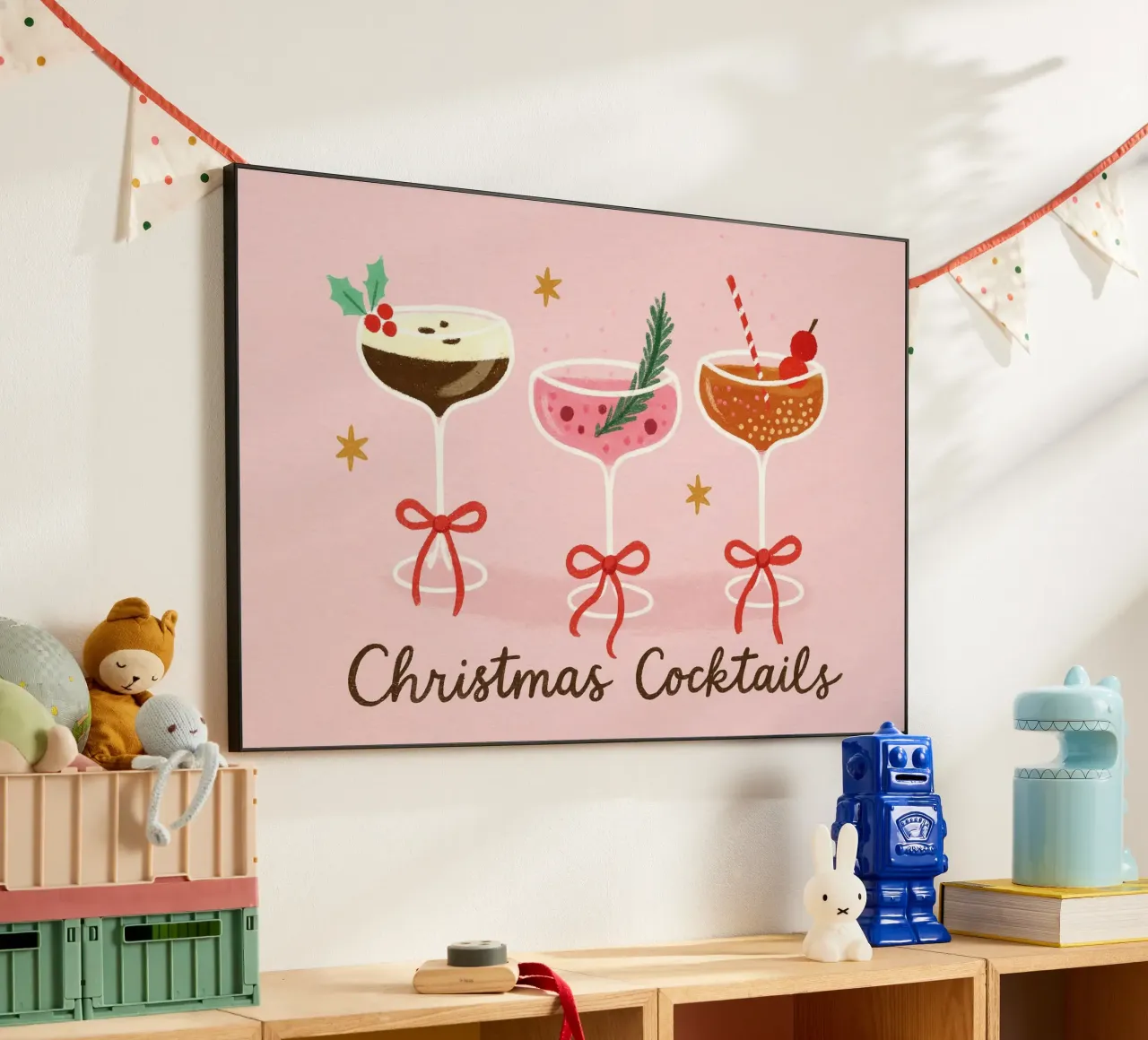 Cheers pinky Christmas alu-dibond by PurePeachChristmas