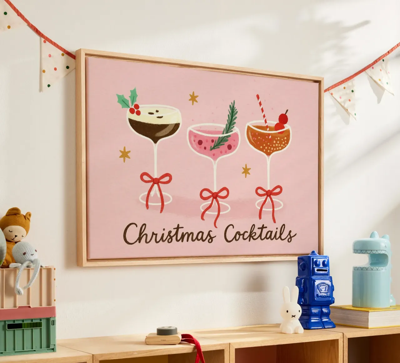 Cheers pinky Christmas canvas by PurePeachChristmas