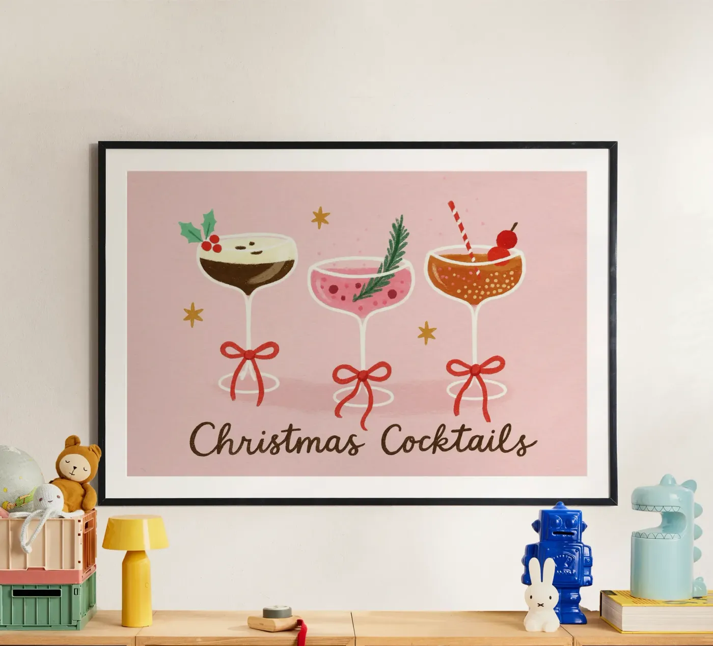 Cheers pinky Christmas poster by PurePeachChristmas