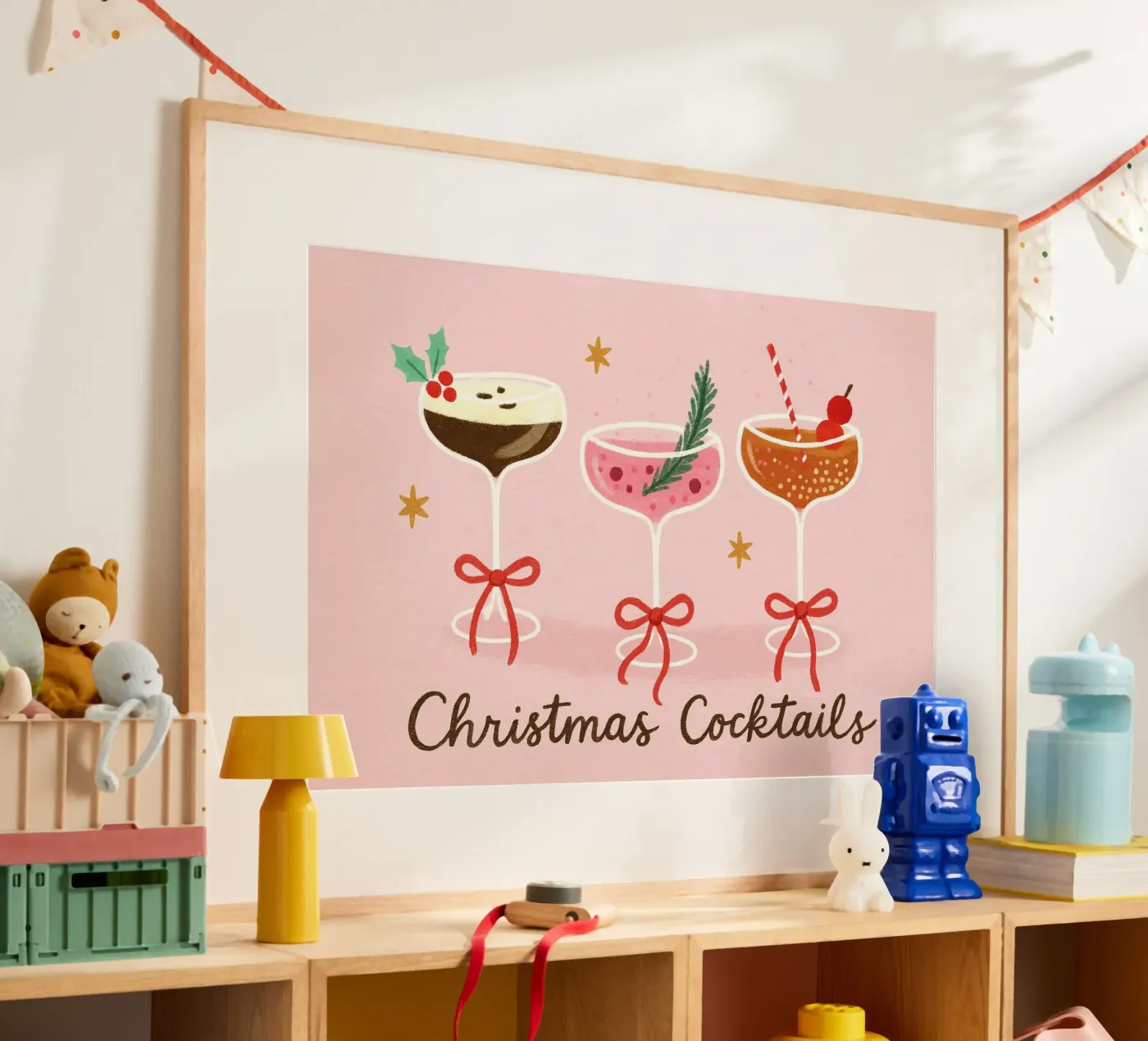 Cheers pinky Christmas poster by PurePeachChristmas