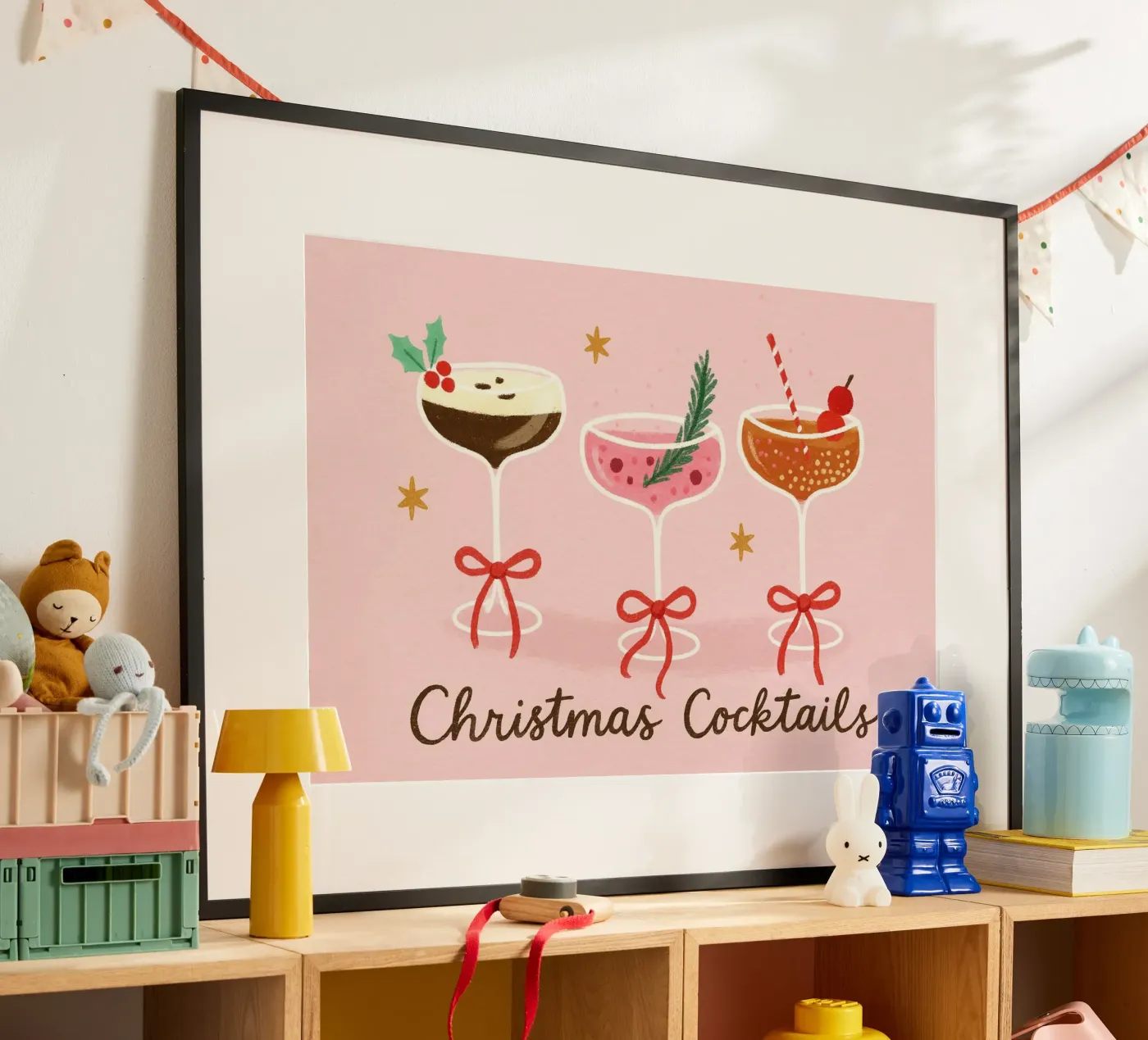 Cheers pinky Christmas poster by PurePeachChristmas
