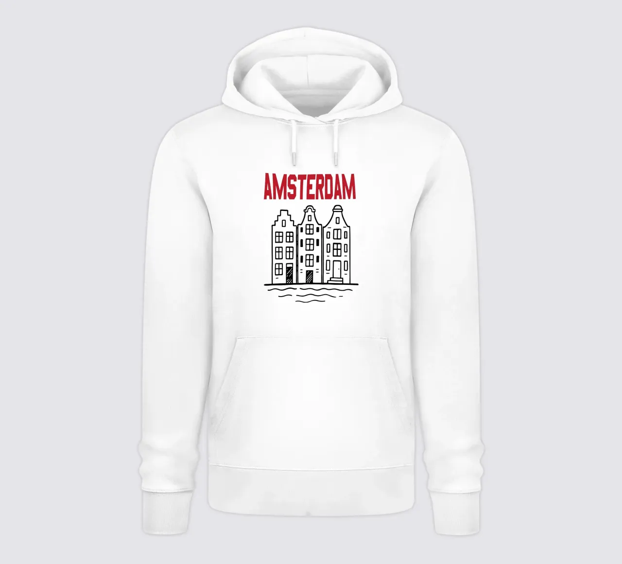 Vettore di viaggio della città di Amasterdam felpa con cappuccio da Margoo