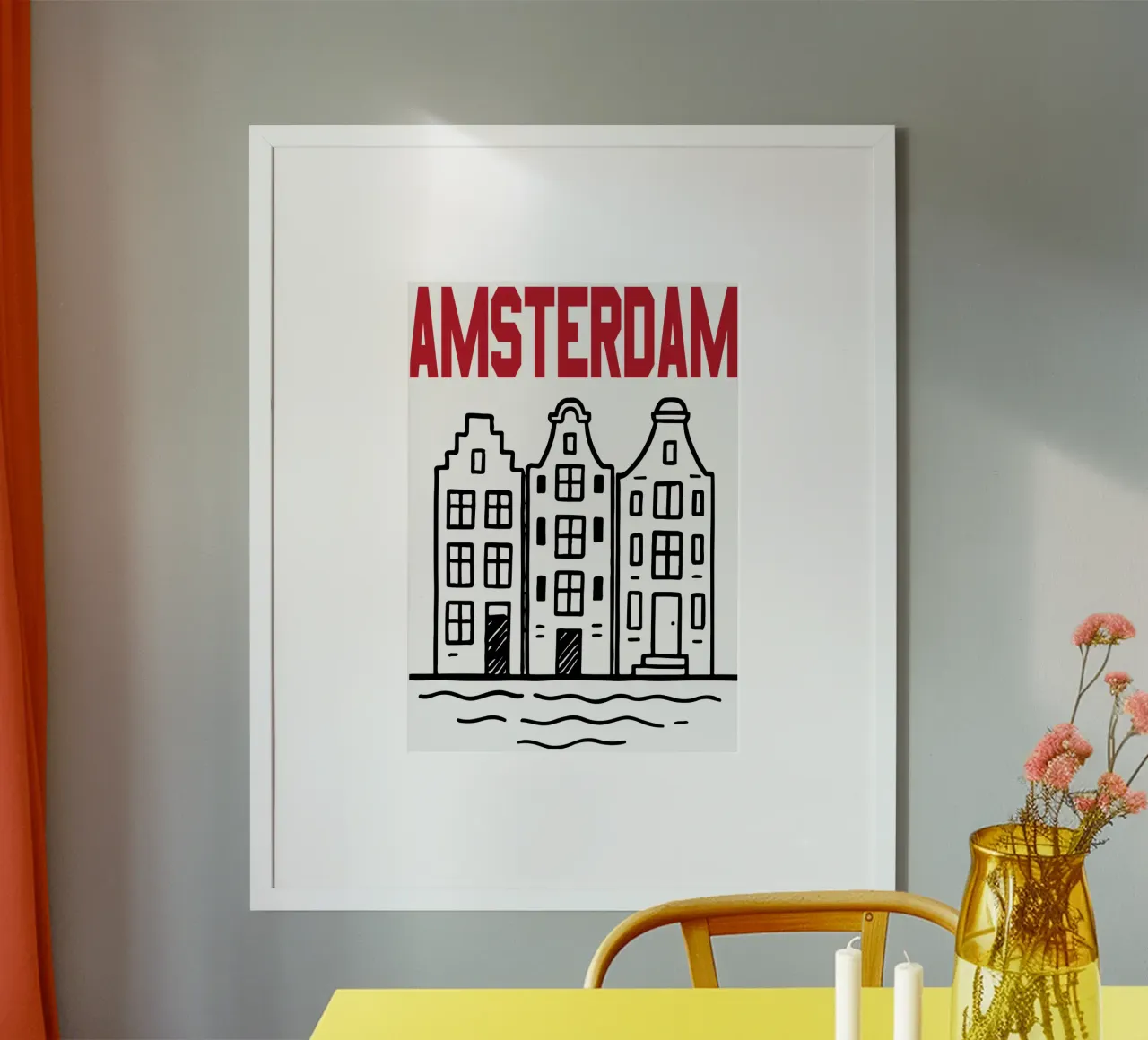 Vettore di viaggio della città di Amasterdam carta hahnemühle da Margoo